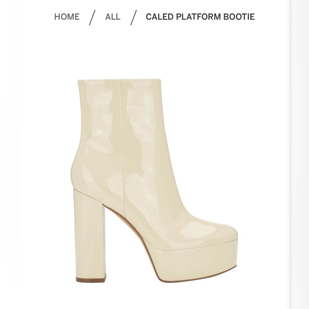 Marc Fisher LTD Caled Platform Bootie in Ivory - Picture 3 of 7